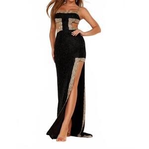NEW ALETA prom long dress in black